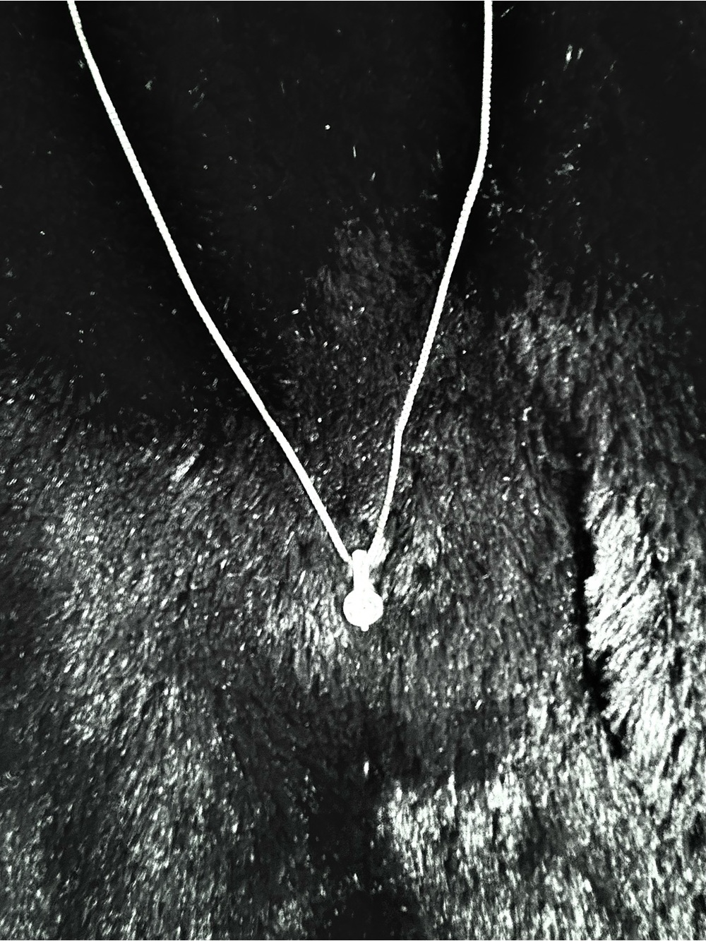 Delicate Solitaire Pendant Necklace - Silver